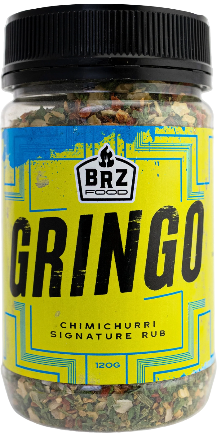 The jar. Official Gringo chimichurri 120g photograph with a clean transparent cutout.