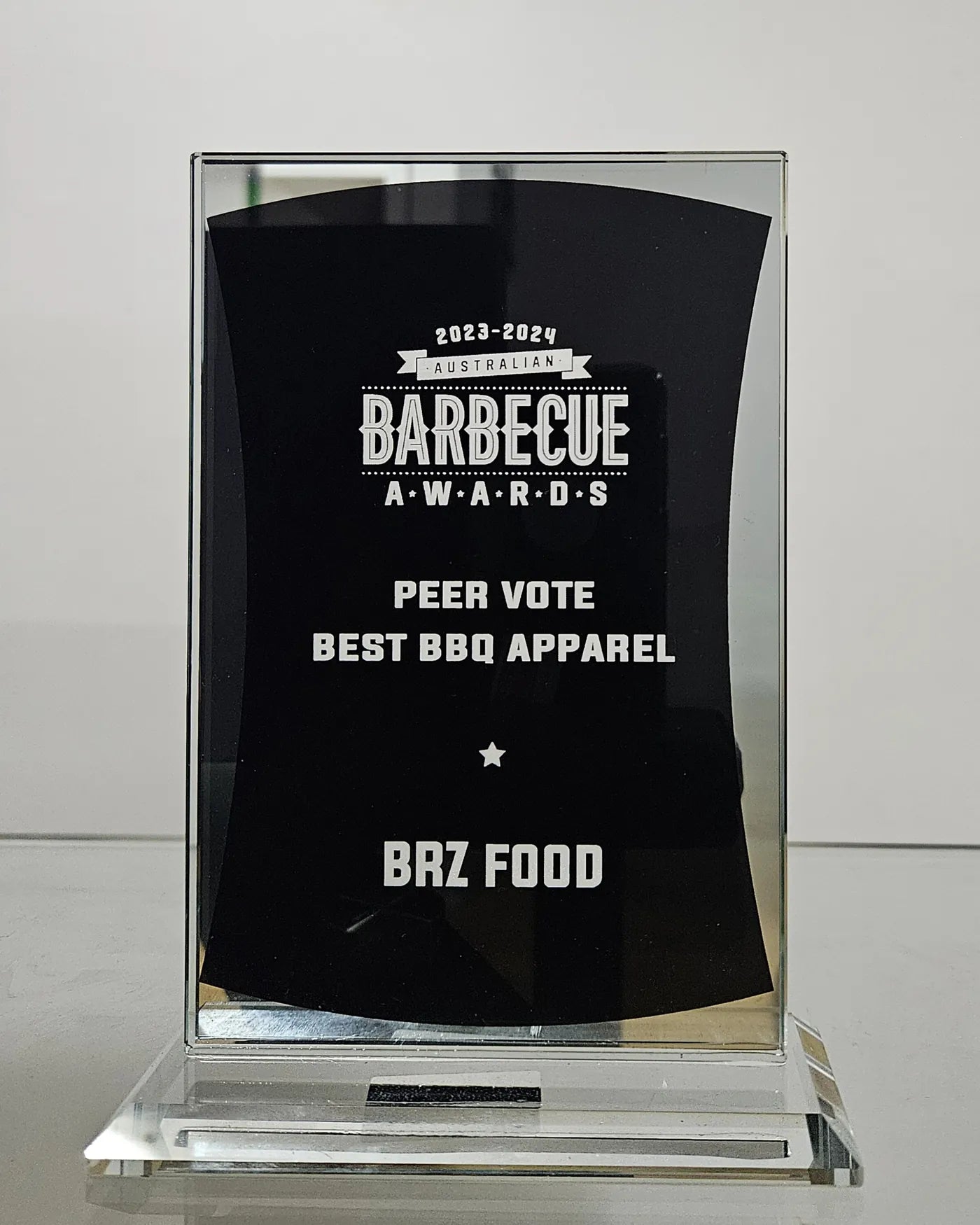 The Best BBQ Apparel plaque, Australian Barbecue Awards 2023-24